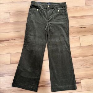 J. Crew Factory Olive Wide Leg Corduroy Lizzie Pants
